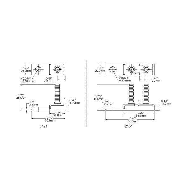 Blue Sea 30-300A Marine Rated Battery (MRBF) Single Terminal Fuse