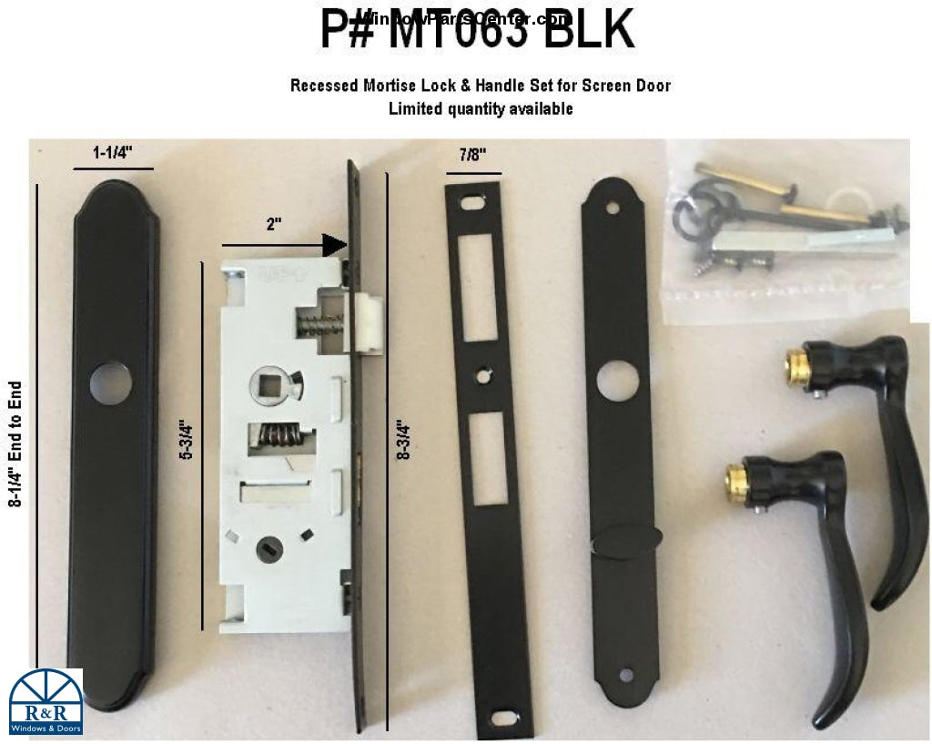 MT063 - Hurd Hinged Screen Door Replacement Handle - Rite Screen