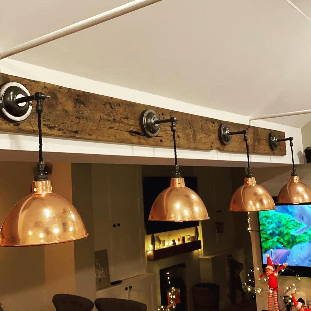 Multi Bulb Wooden Wall Light | Rustic Kitchen, Dining & Feature Lighting UK - MooBoo Home Lighting
