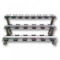 MYO Strength Dumbbell Rack - 10 Pair 3 Tier with Stirrups