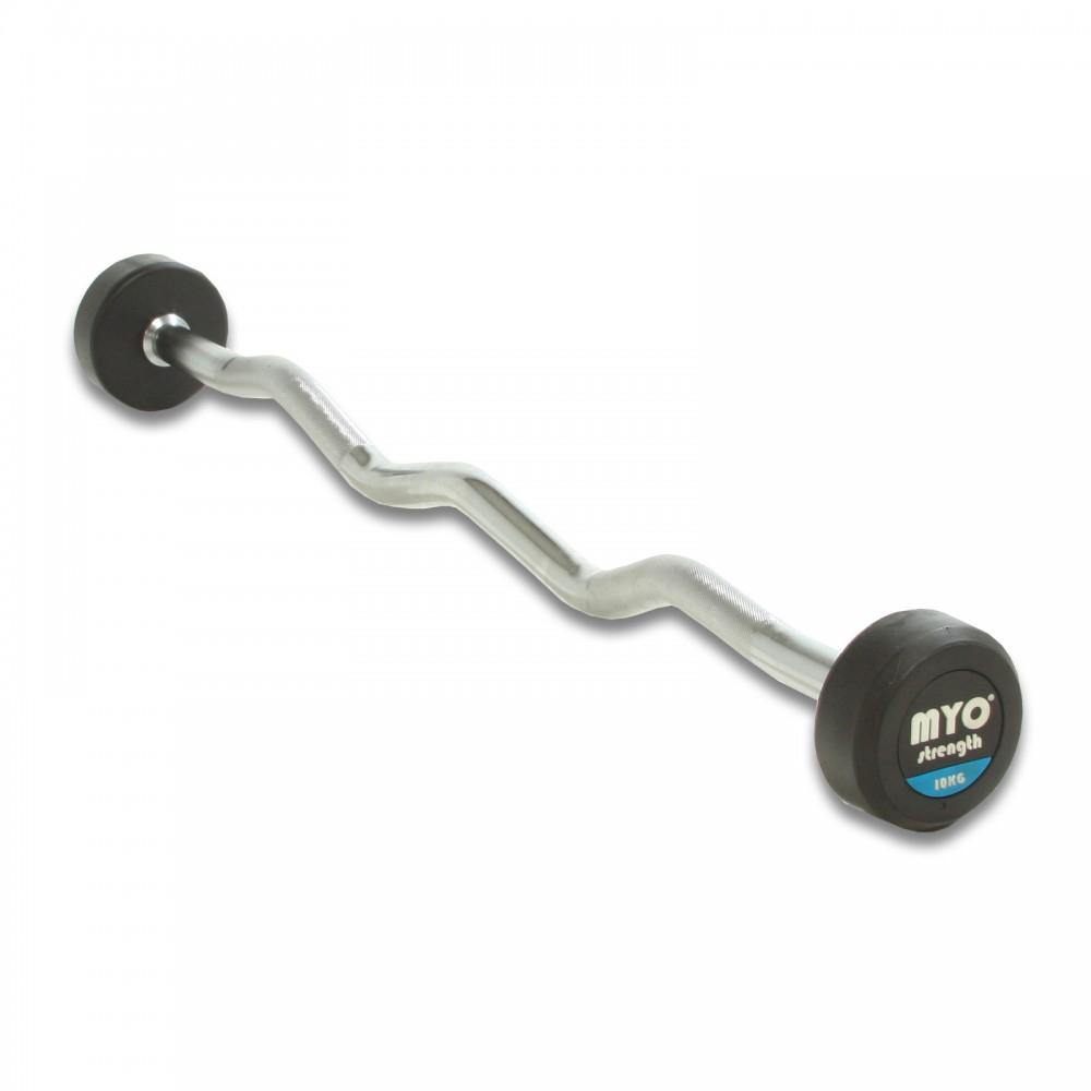 MYO Strength Rubber Barbell with PU End Cap - Pair
