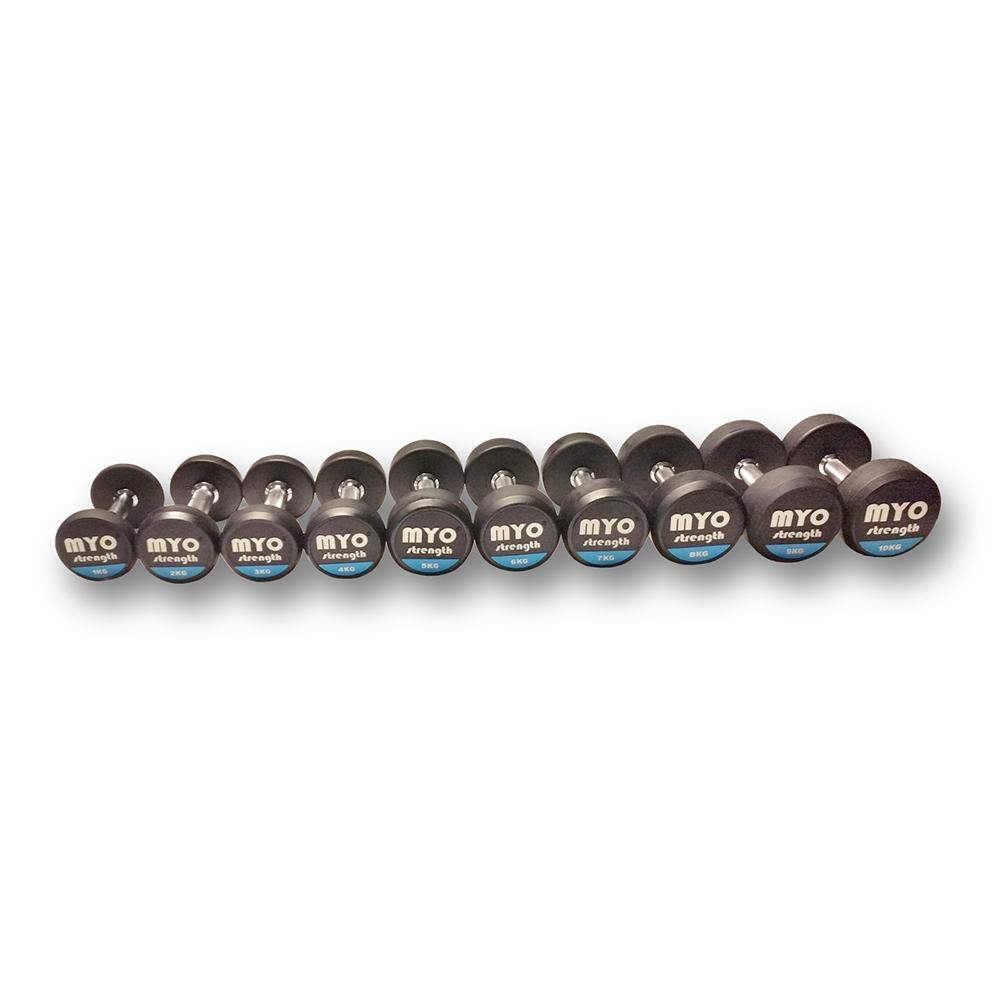 MYO Strength Rubber Dumbbells Sets