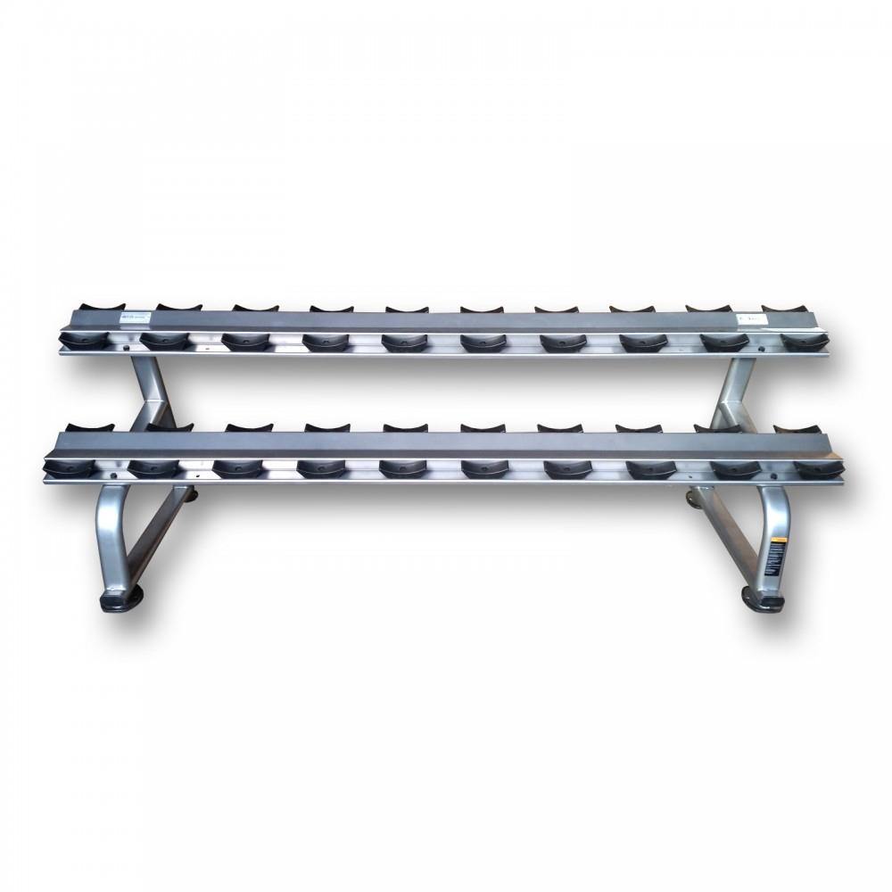 MYO Strength Dumbbell Rack - 10 Pair 2 Tier with Stirrups