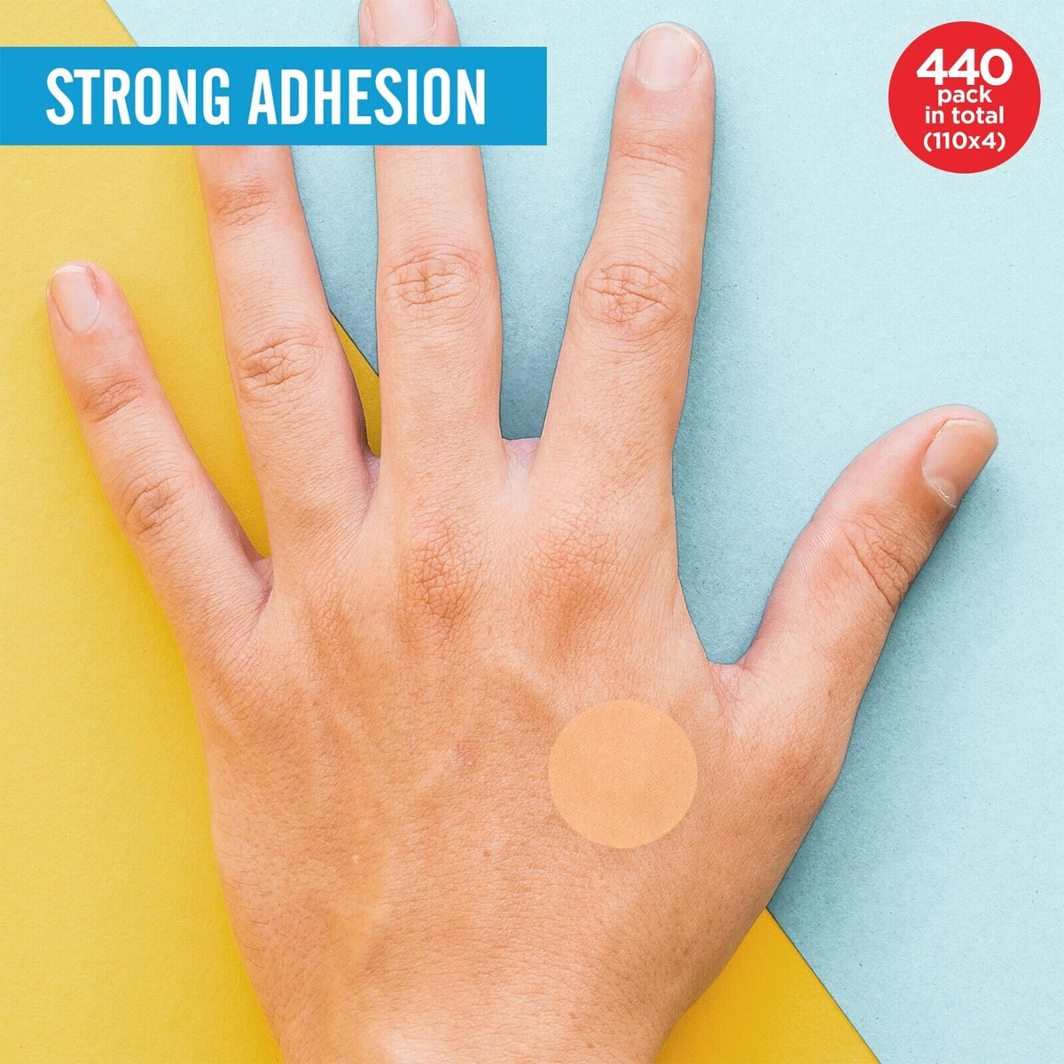 440 Assorted Fabric Plasters Breathable Flexible Adhesive FirstAid Wound Healing