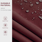 15' x 10' Retractable Awning with Manual Crank, 280gsm UV Resistant Fabric and Aluminum Frame, Wine Red