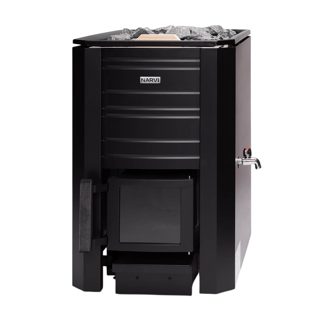 Narvi Black 20 VS Wood-Burning Sauna Stove with Water Tank