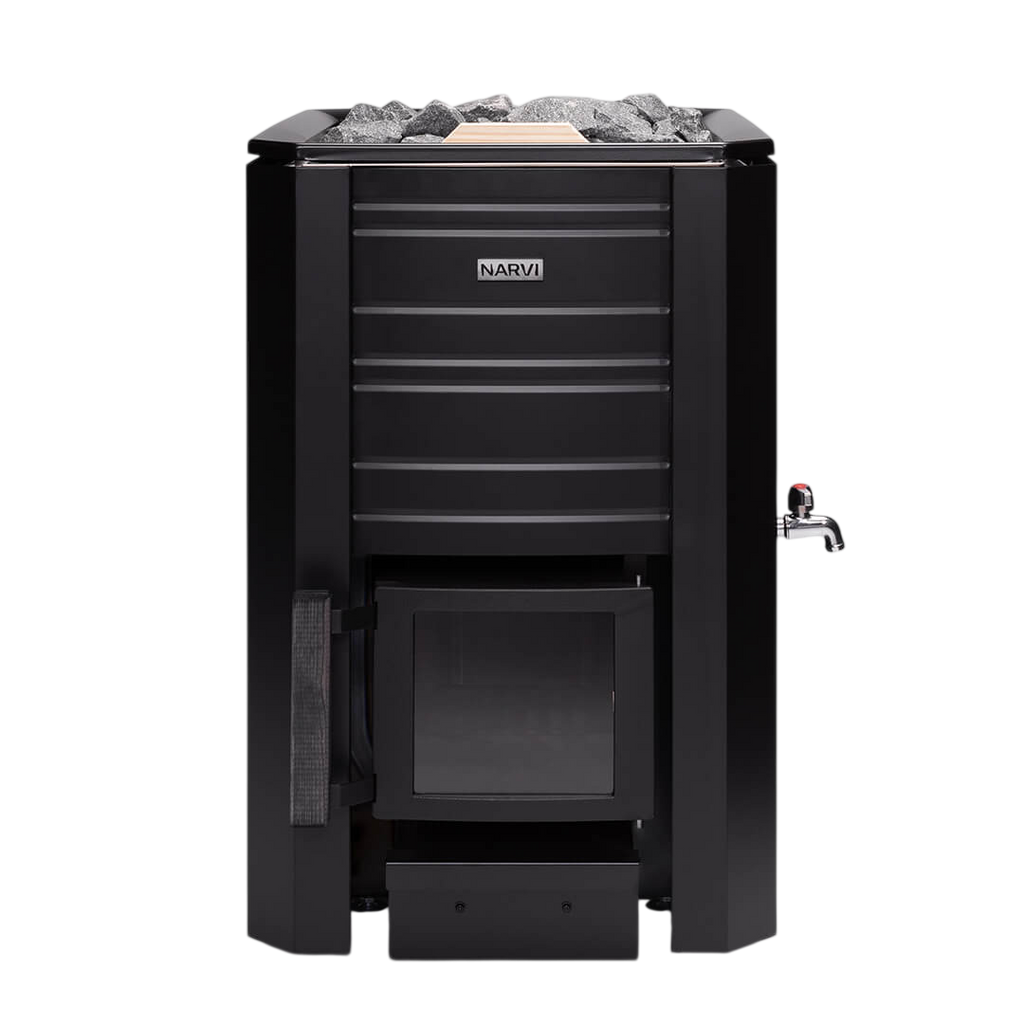 Narvi Black 20 VS Wood-Burning Sauna Stove with Water Tank