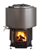 Narvi Luosto VS Wood-Burning Sauna Stove with Water Tank, Grey