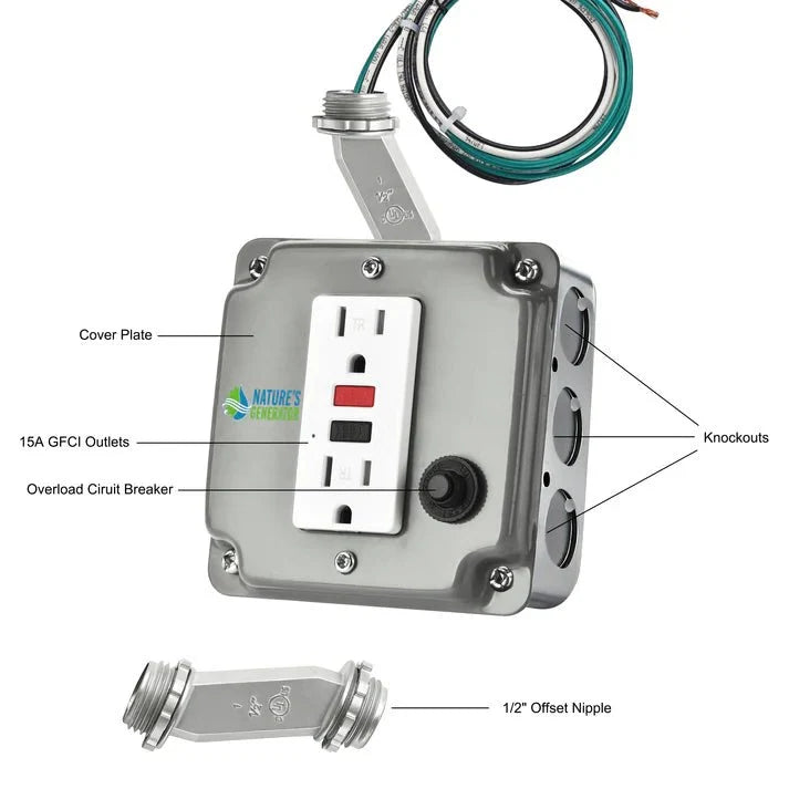 Natures Generator 15A GFCI Power Outlet Box