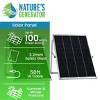 Natures Generator 2 x 100W Monocrystalline Power Panel