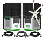 Natures Generator 2 x Lithium 3600 With 4 x 410W Monocrystalline Solar Panel + Wind Turbine (240V/7.2kW)
