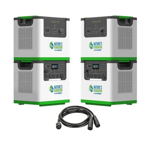 Natures Generator 2 x Lithium 3600 With Power Pods + Combiner (7.2kW/12.2kWh)