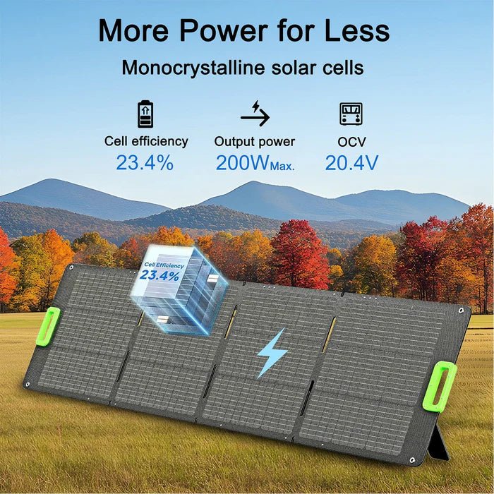 Natures Generator 200W Folding Solar Panel
