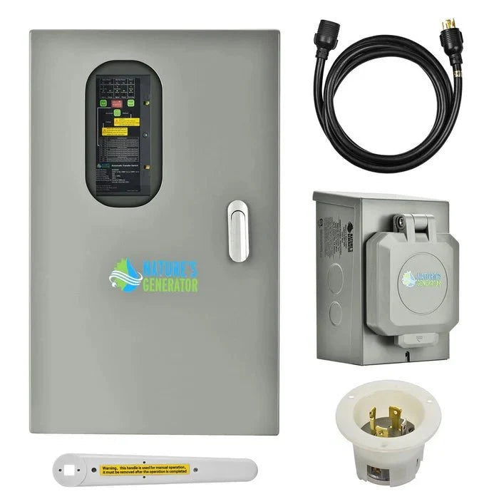 Natures Generator 30A Automatic Generator Transfer Switch + Semi Flush Mount