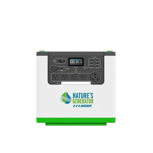 Natures Generator Lithium 3600 Solar Generator With 2 x 410W Monocrystalline Solar Panel