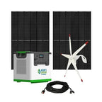 Natures Generator Lithium 3600 With 2 x 410W Monocrystalline Solar Panel + Wind Turbine