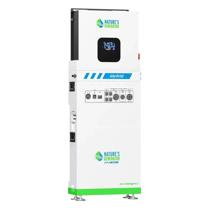 Natures Generator MyGrid 10K + Solar Battery + 12 x 410W Rigid Solar Panel + 350W Wind Turbine