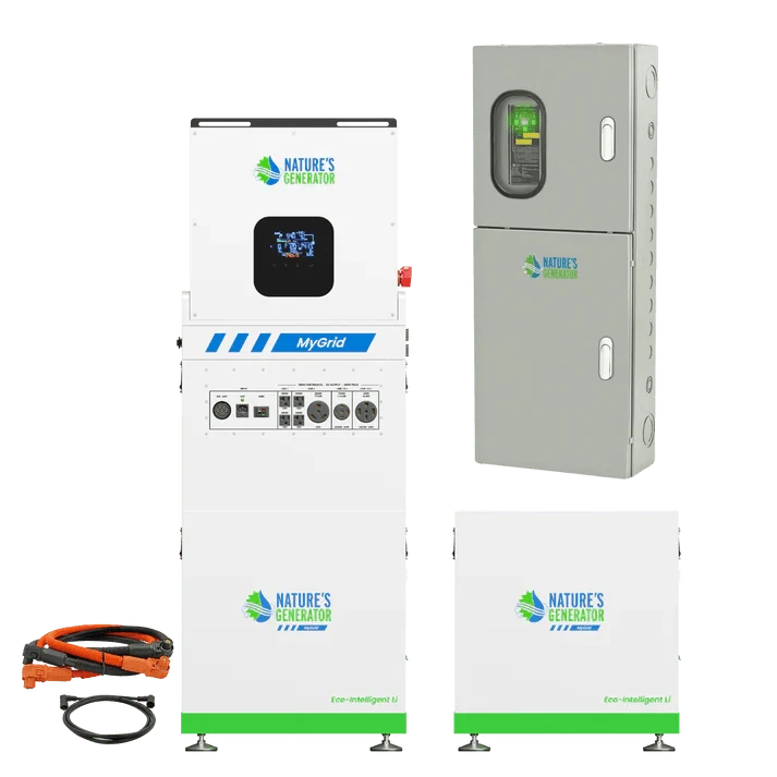 Natures Generator MyGrid 10K + Solar Battery + 125A Automatic Transfer Switch