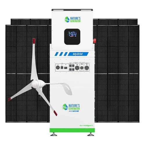 Natures Generator MyGrid 10K With 4 x 410W Rigid Solar Panel + 350W Wind Turbine