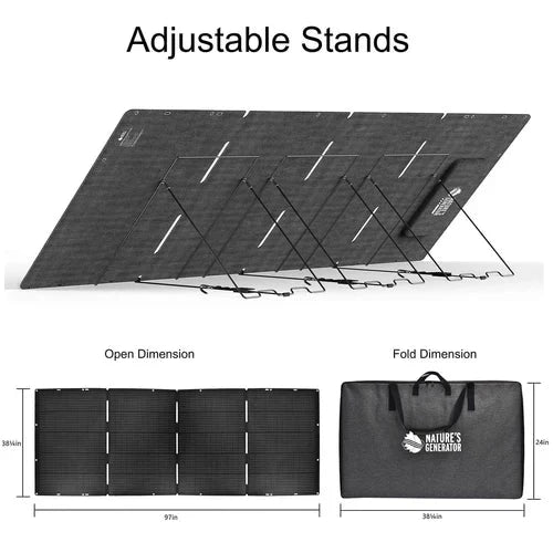 Natures Generator MyGrid 10K With Solar Battery + 8 x 400W Folding Solar Panel