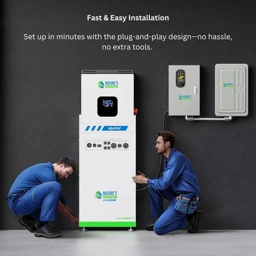 Natures Generator MyGrid 10K With Solar Battery + 8 x 400W Folding Solar Panel