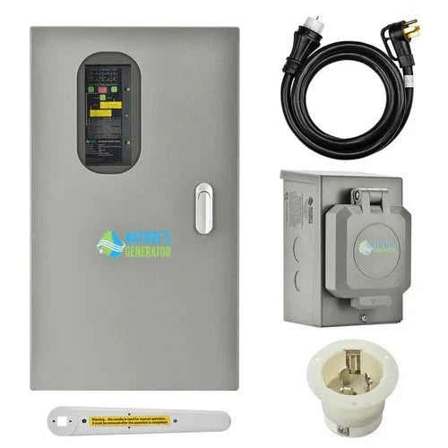 Natures Generator MyGrid 10K Solar Generator With 4 x 410W Rigid Solar Panels + 50A Automatic Transfer Switch