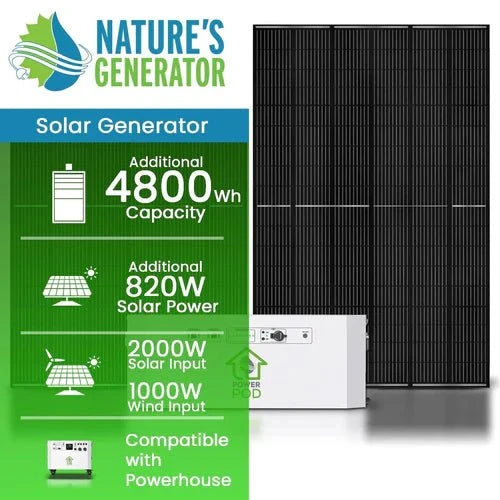 Natures Generator Powerhouse Power With Solar Panel