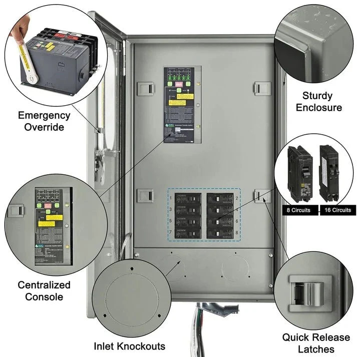 Natures Generator Pre-Wired 30A Automatic Transfer Switch