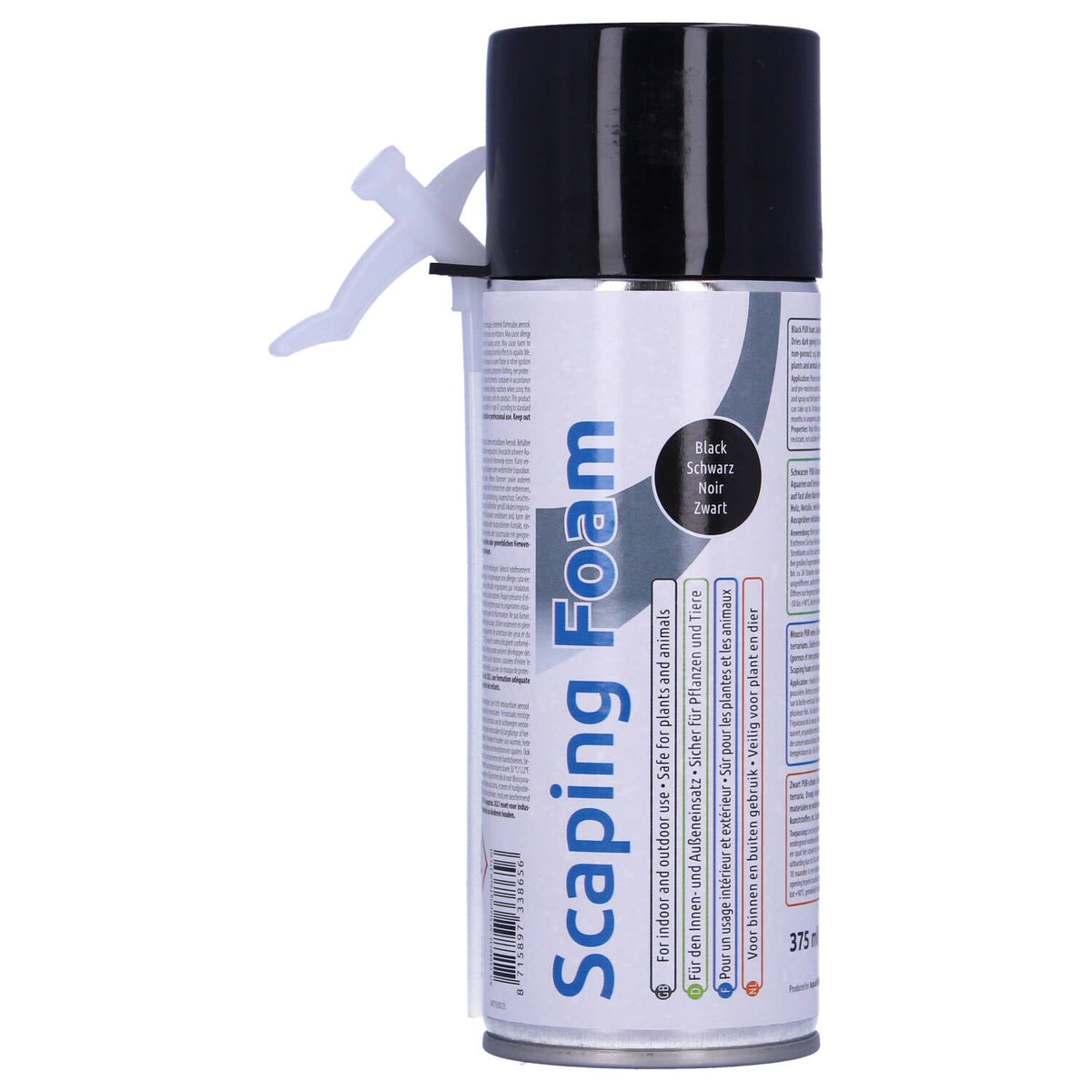 Black Scaping Foam 375ml - Safe & Durable Aquatic Solution
