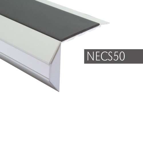 NECS50 End Caps For NSLR50 - Vision Light Out - 77.5 x 48.5mm Non Slip Stair Nosing - 2Pk