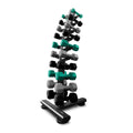 Physical Company Studio Upright Dumbbell Rack - With Set of 10 Pairs of Neo-Hex Dumbbells