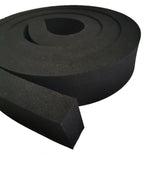 Closed Cell Firm Neoprene Sponge Strips – Waterproof Rubber Seal Strips 60mm x 30mm x 2mtr (Plain backed)