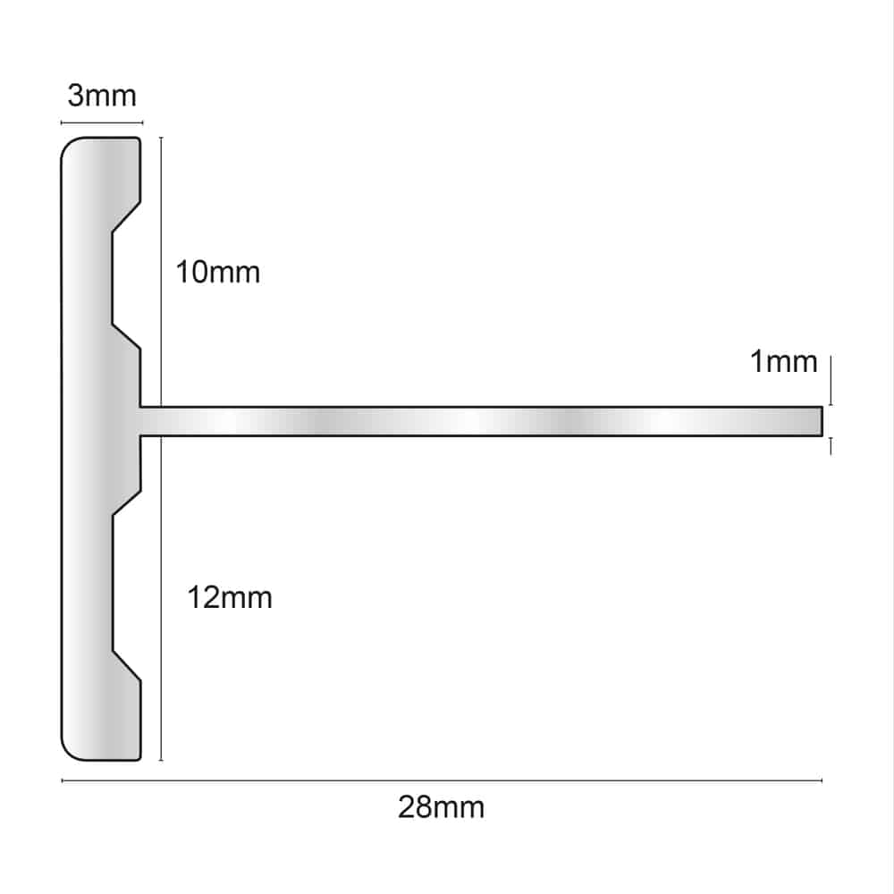 NFA Reversible Aluminium Stair Edge Profile – 10mm & 12mm Tiles
