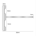 NFA Reversible Aluminium Stair Edge Profile – 10mm & 12mm Tiles