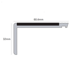NHP - 60.4 x 32mm Tredsafe Non Slip Heavy Duty Hard Nose PVC Stair Nosing
