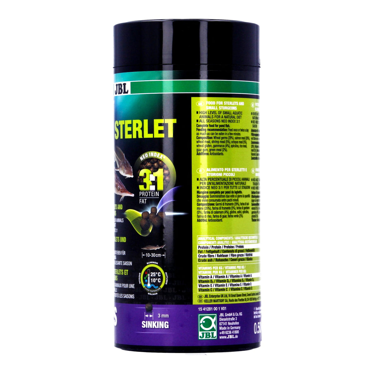 JBL Pro Sterlet Pearls Size Small 0.5kg Fish Food