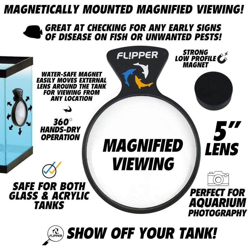 Flipper Deepsee Magnetic Aquarium Viewer: 3", 4", 5" Lens Set