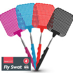 Telescopic Fly Swatter 26–73cm | Insect Bug Swat Tool | 4 Pack