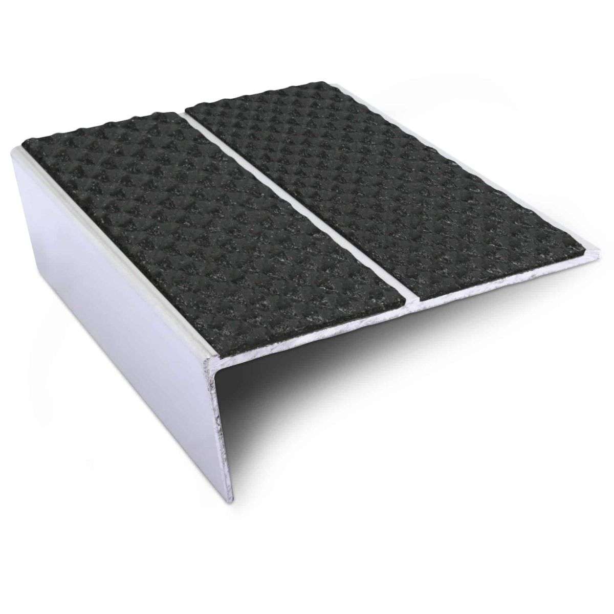 NSL10 Tredsafe Aluminium Non Slip Stair Nosing Edge Trim 85 x 32mm with PVC Insert Rakeback
