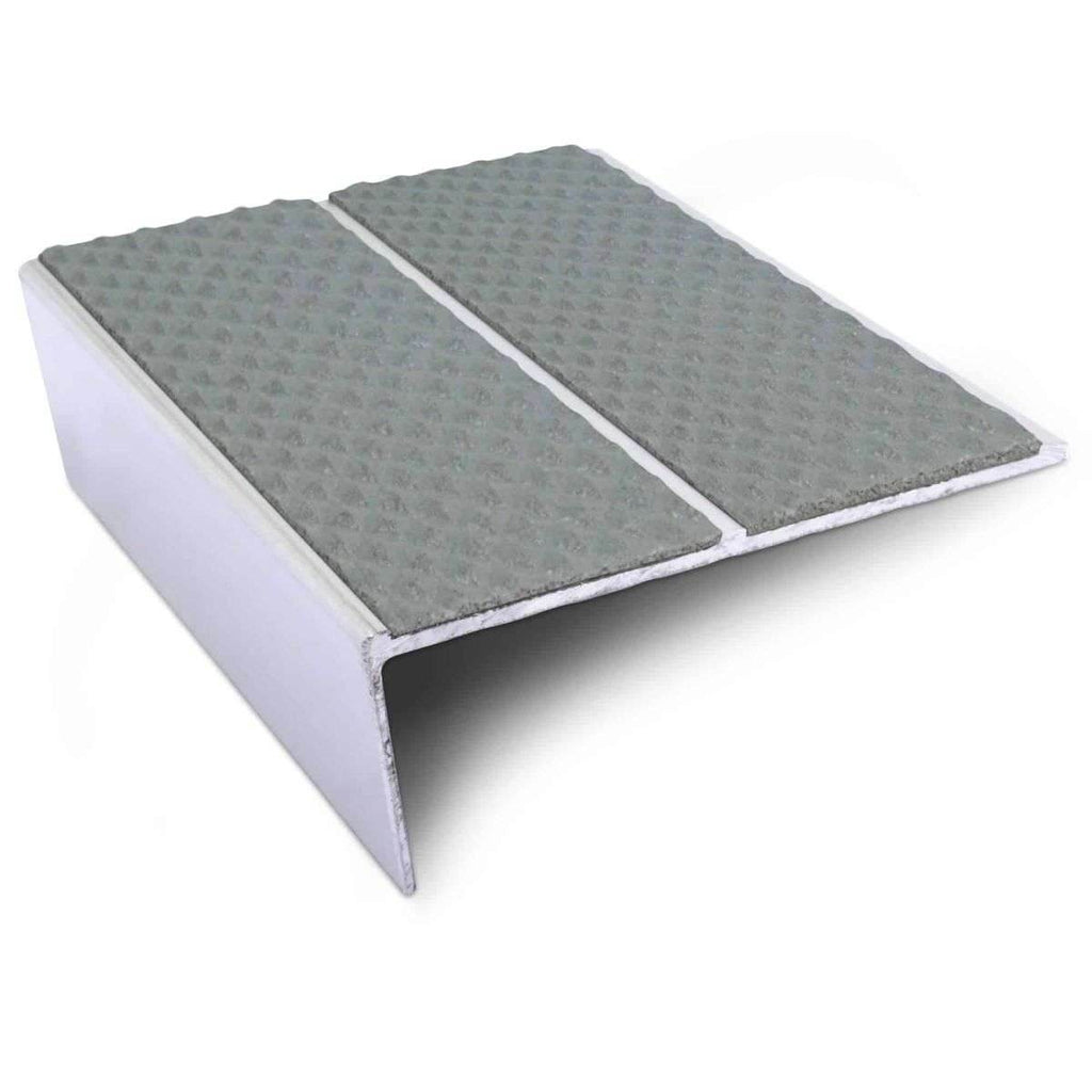 ASL10 Tredsafe 85x32mm Aluminium Non Slip Stair Nosing Edge Trim With Pvc Insert