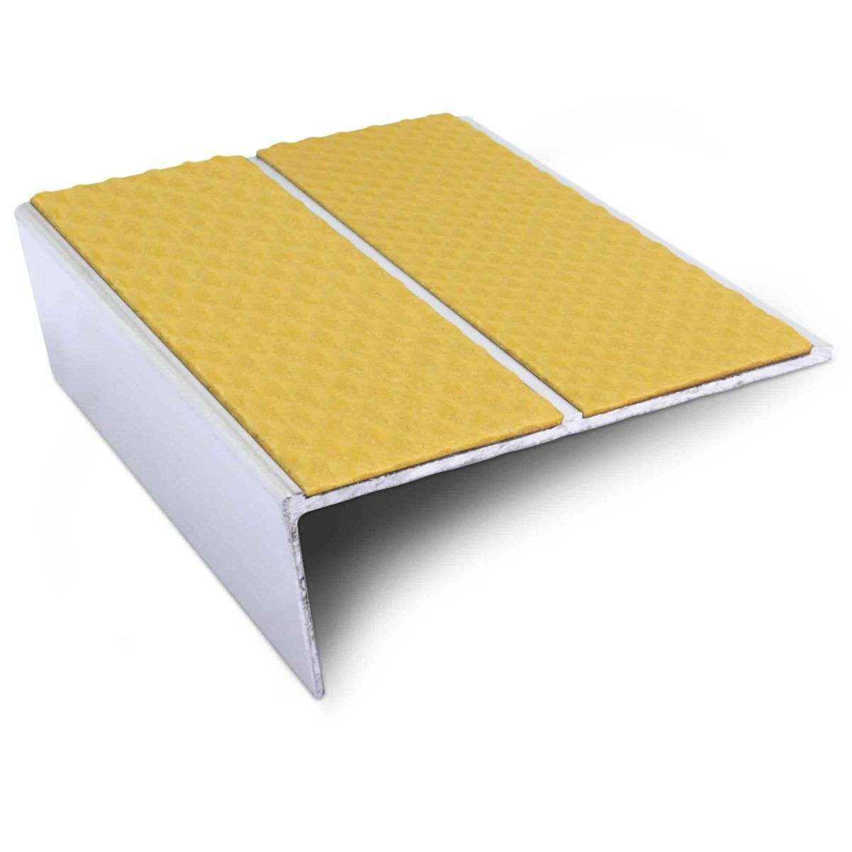 NSL10 Tredsafe Aluminium Non Slip Stair Nosing Edge Trim 85 x 32mm with PVC Insert Rakeback