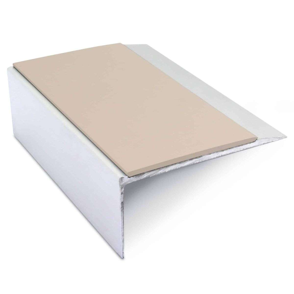 NSL15 Aluminium Non Slip Stair Nosing Edge Trim 66 x 32mm with PVC Insert