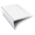NSL16 Aluminium Non Slip Stair Nosing Edge Trim 66 x 32mm with PVC Insert Rakeback