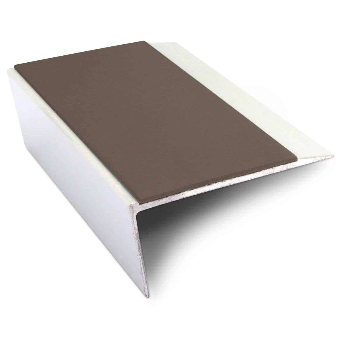 NSL16 Aluminium Non Slip Stair Nosing Edge Trim 66 x 32mm with PVC Insert Rakeback