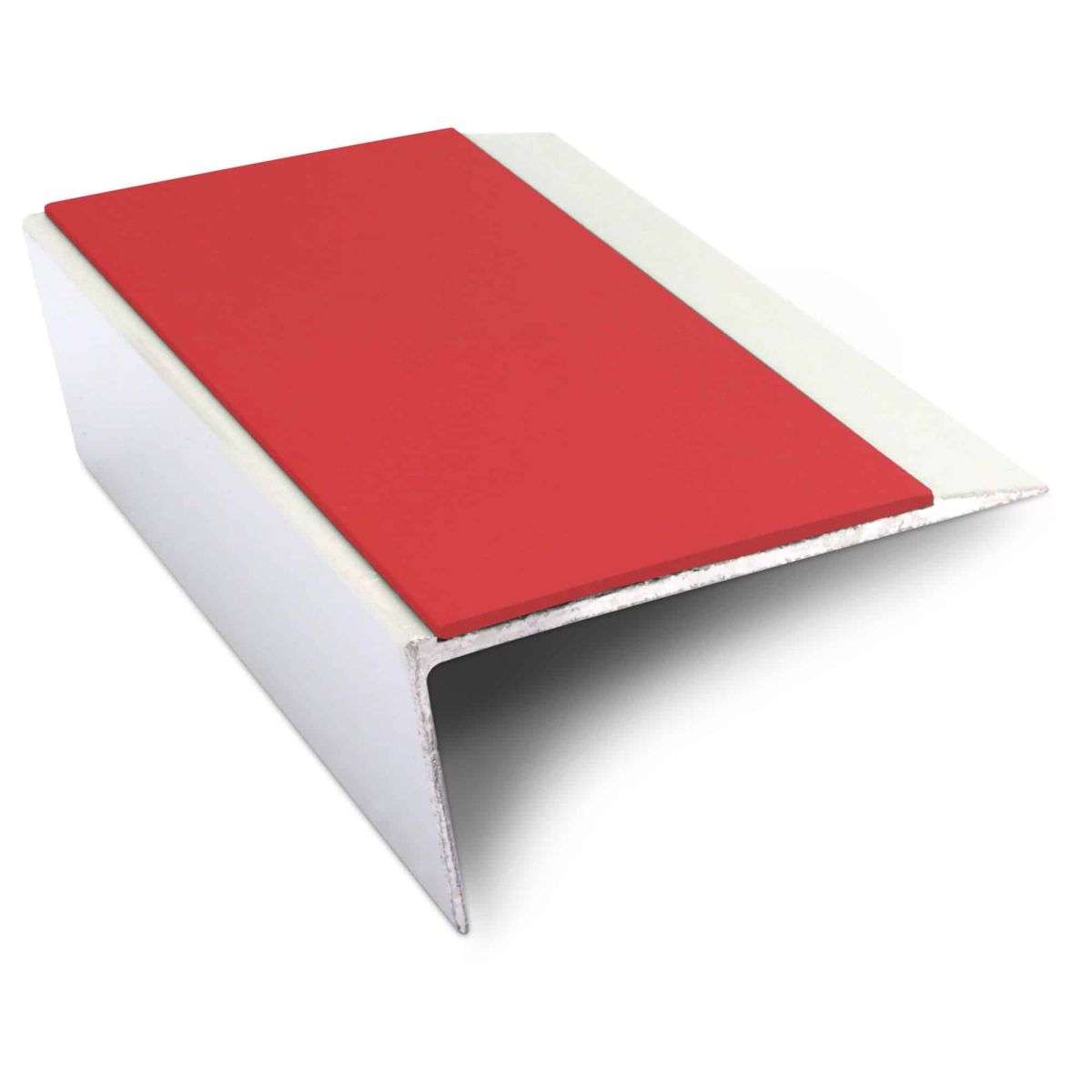 NSL16 Aluminium Non Slip Stair Nosing Edge Trim 66 x 32mm with PVC Insert Rakeback