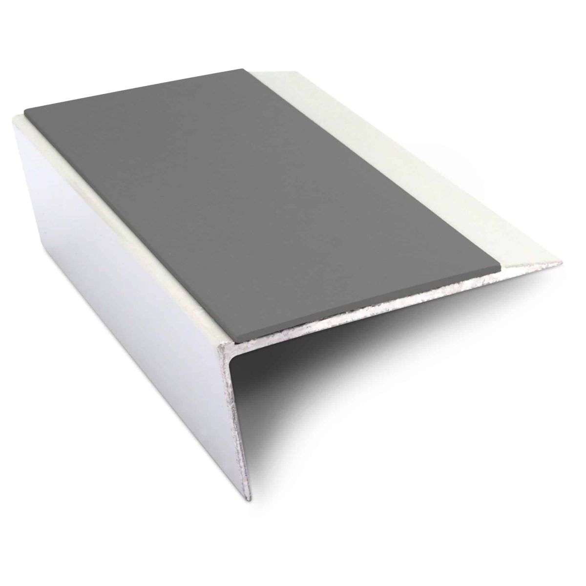 NSL16 Aluminium Non Slip Stair Nosing Edge Trim 66 x 32mm with PVC Insert Rakeback