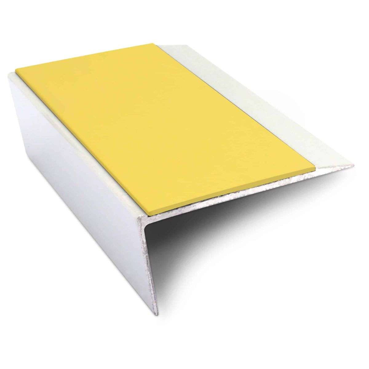 NSL16 Aluminium Non Slip Stair Nosing Edge Trim 66 x 32mm with PVC Insert Rakeback
