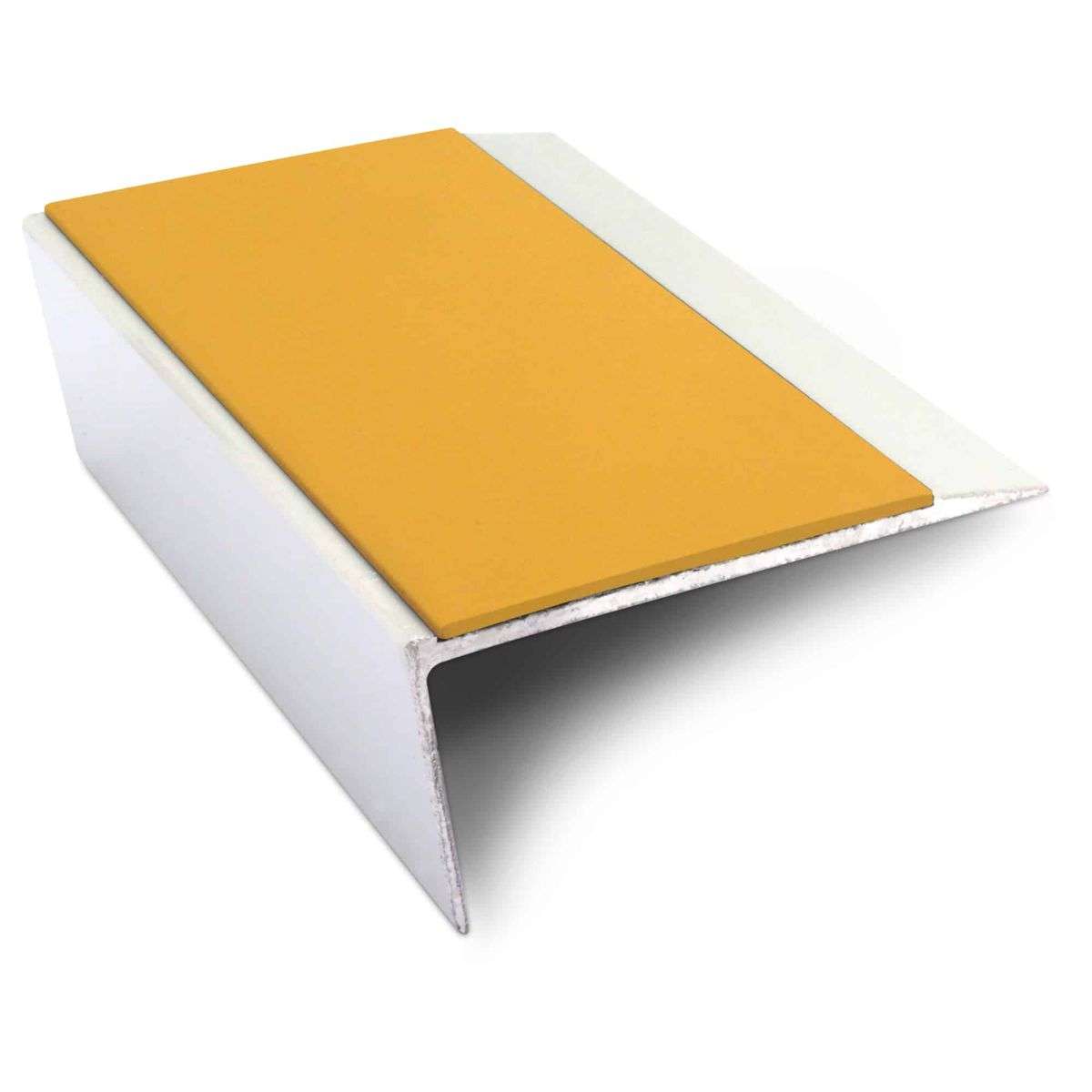 NSL16 Aluminium Non Slip Stair Nosing Edge Trim 66 x 32mm with PVC Insert Rakeback