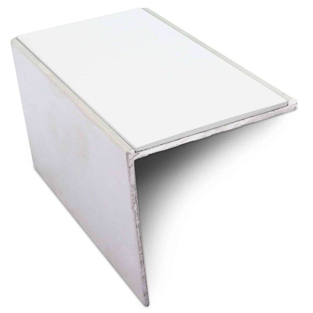 NSL19 Aluminium Non Slip Stair Nosing Edge Trim 56 x 55mm DDA Compliant with PVC Insert