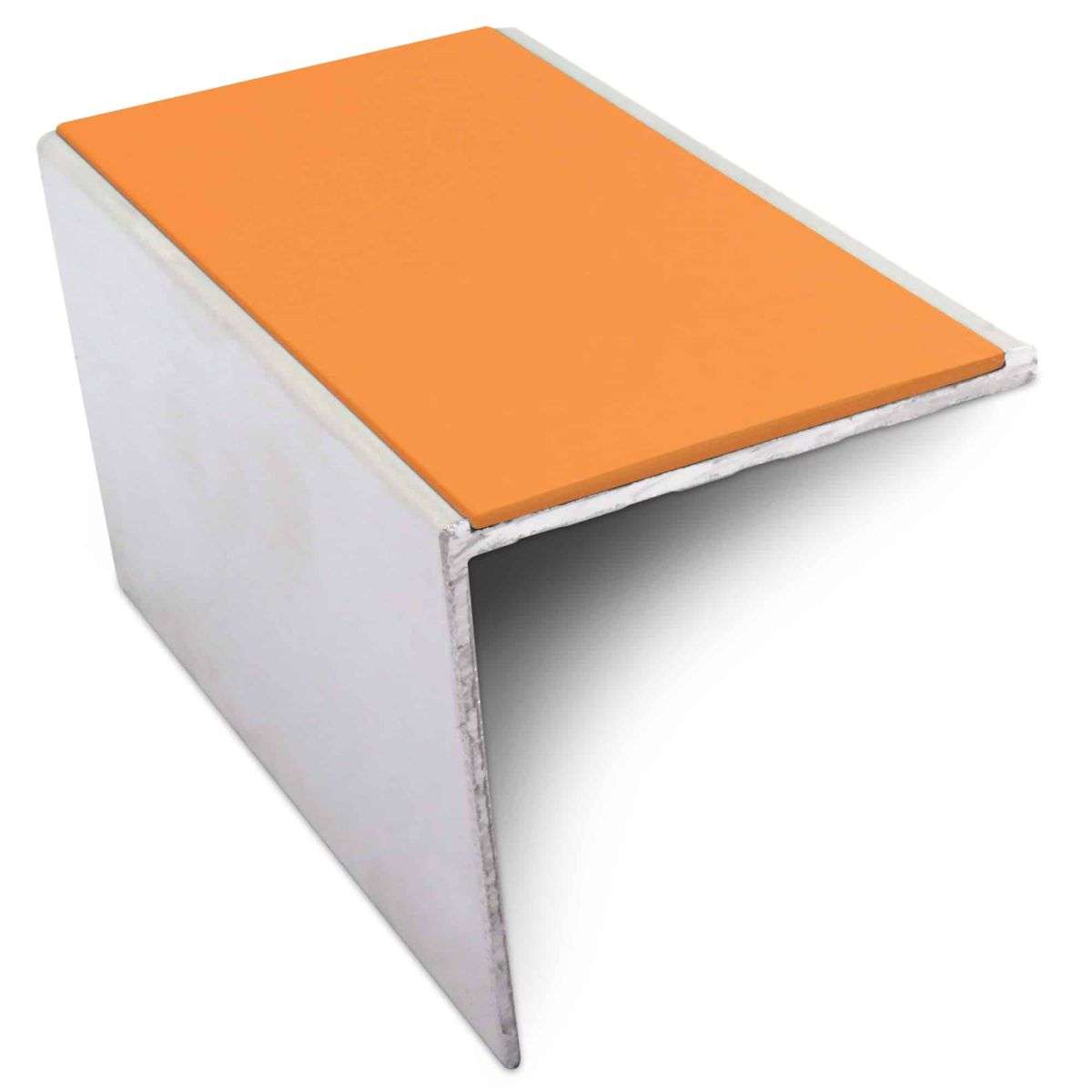 NSL19 Aluminium Non Slip Stair Nosing Edge Trim 56 x 55mm DDA Compliant with PVC Insert